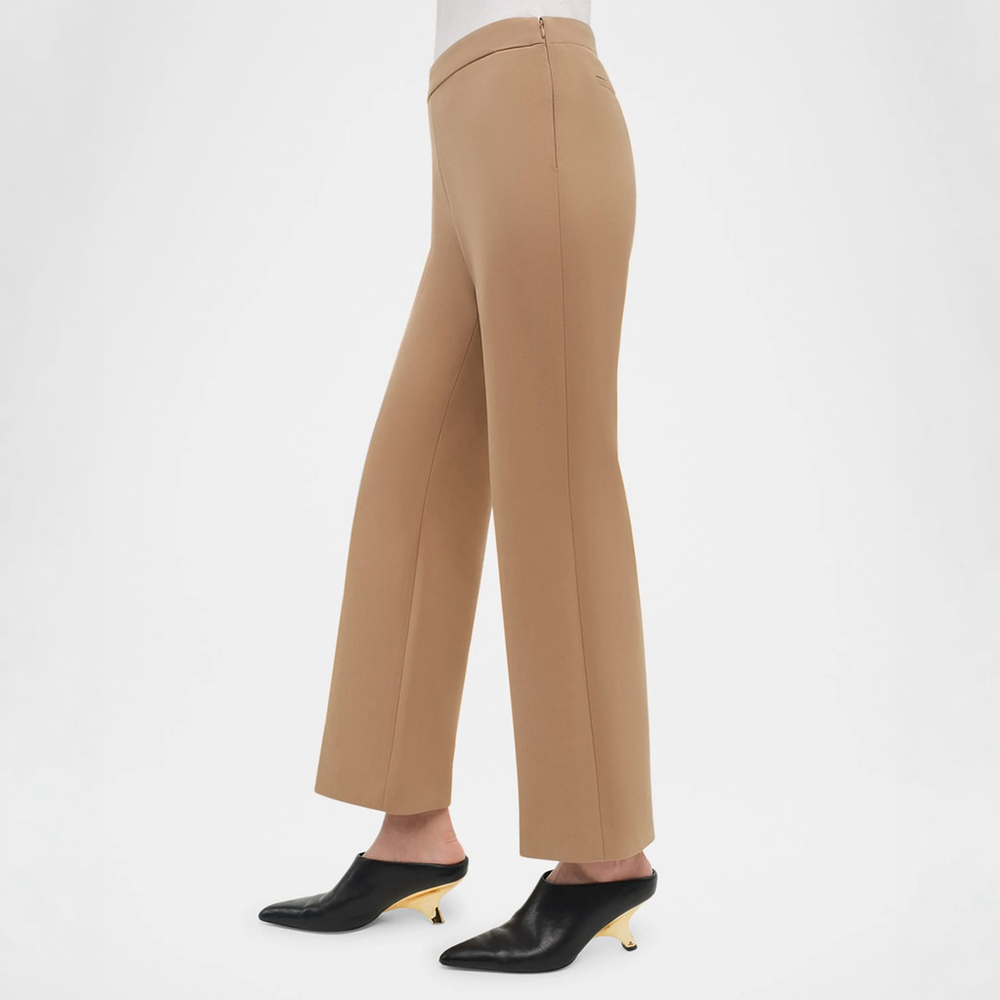 NWT SIMKHAI Mackenzie Straight-Leg Ankle Tailored Pants in Camel $395 - Size 6